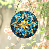 Mandala Stained Glass Art Mandala Faux Glass Suncatcher Birthday Gift Mother’s Day Gift Mandala Window Hanging Ornament