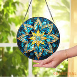 Mandala Stained Glass Art Mandala Faux Glass Suncatcher Birthday Gift Mother’s Day Gift Mandala Window Hanging Ornament