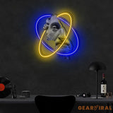 Marcus Aurelius Half Face Neon x Acrylic Artwork