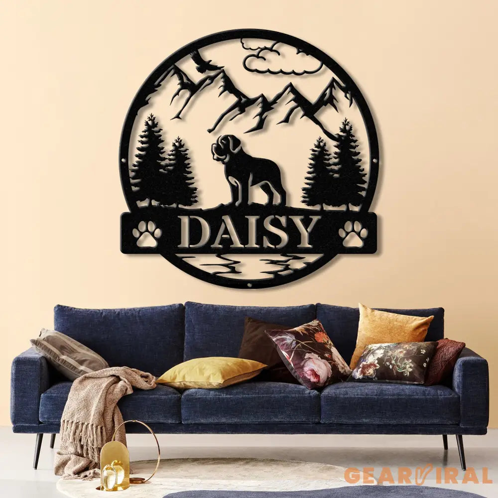 Mastiff Metal Sign Custom Dog Name Sign Dog Memorial Gift Mastiff Wall Decor Dog Lovers Wall Art Pet Lover Gift Dog Mom