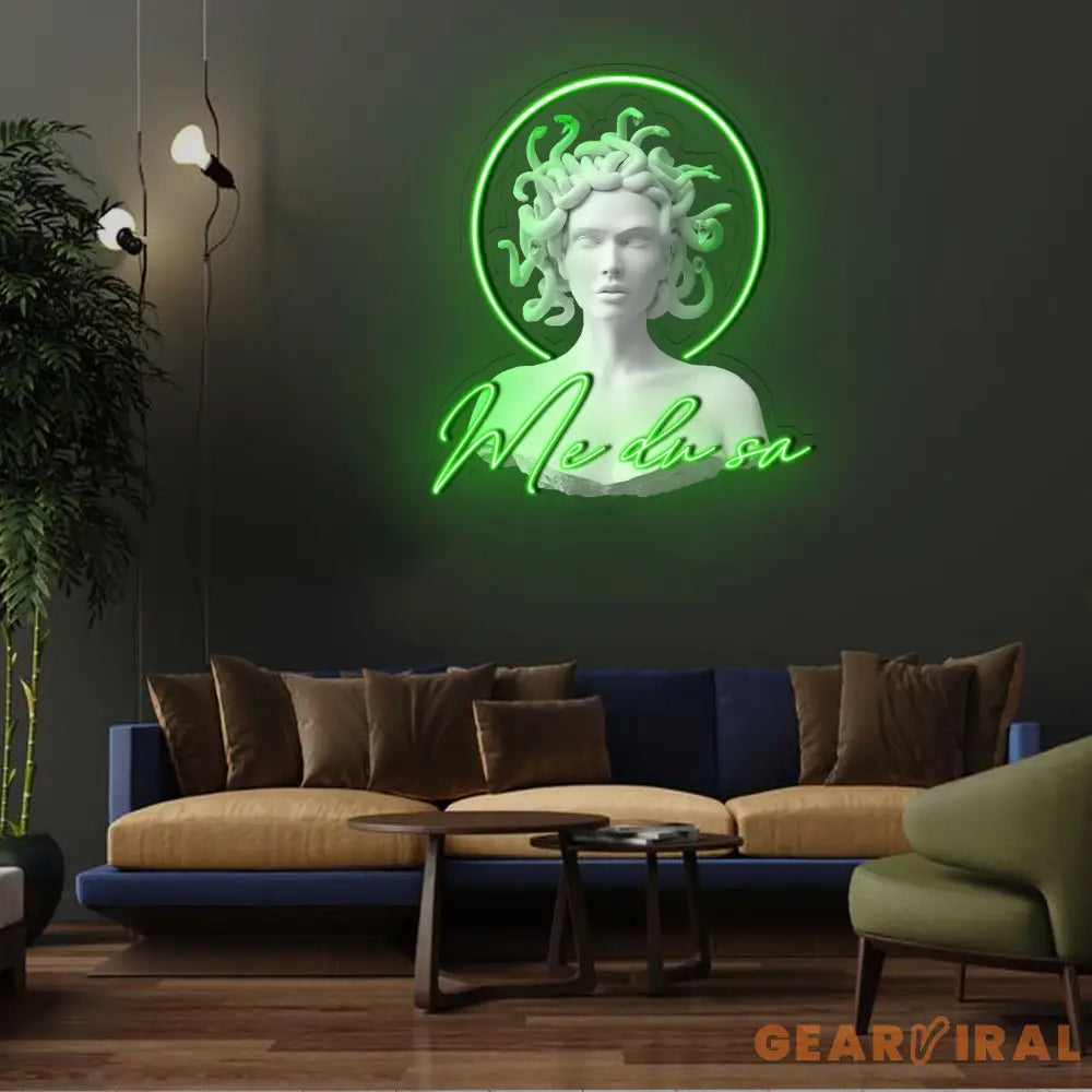 Medusa Head Bust Neon Sign x Acrylic Artwork