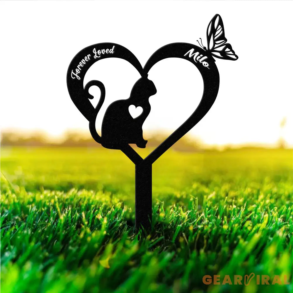 Memorial Cat Breed Metal Sign Cat Memorial Plaque Cat Grave Marker Personalized Cat Garden Sign Pet Loss Gift