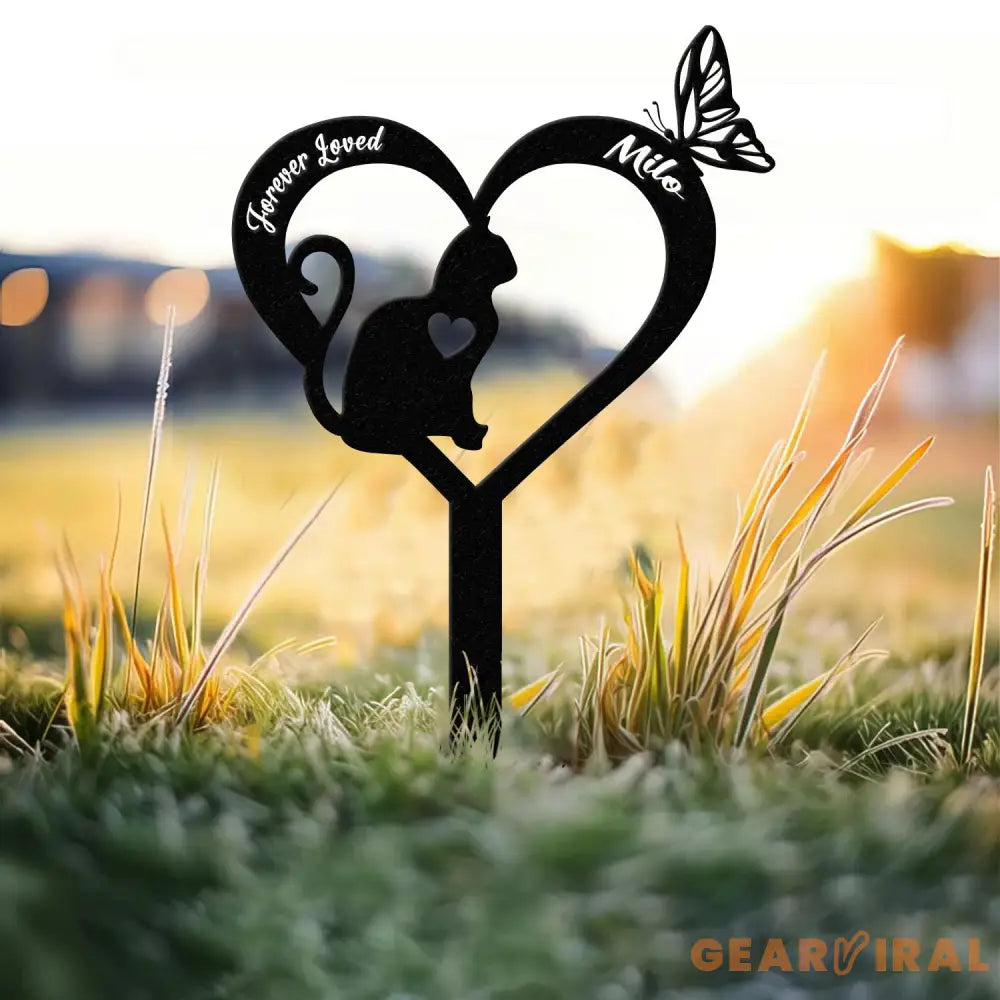 Memorial Cat Breed Metal Sign Cat Memorial Plaque Cat Grave Marker Personalized Cat Garden Sign Pet Loss Gift