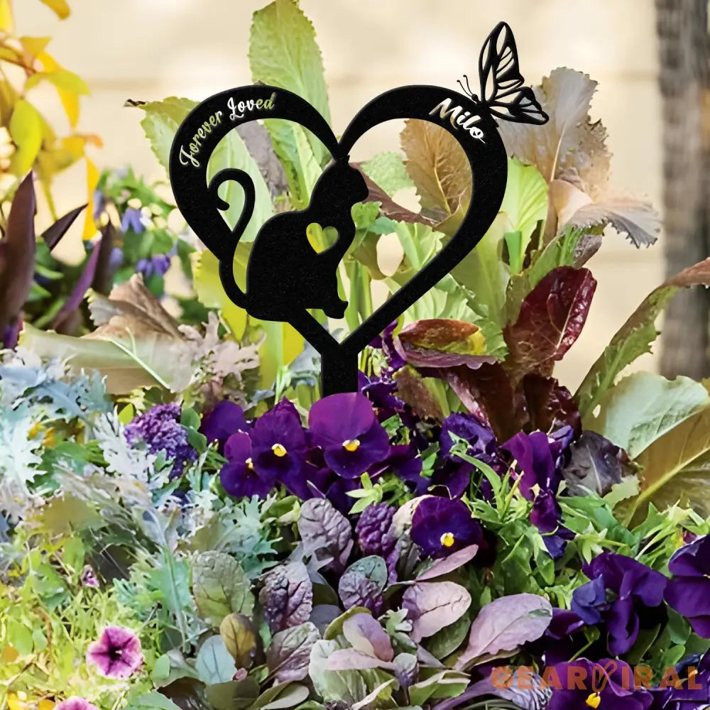 Memorial Cat Breed Metal Sign Cat Memorial Plaque Cat Grave Marker Personalized Cat Garden Sign Pet Loss Gift