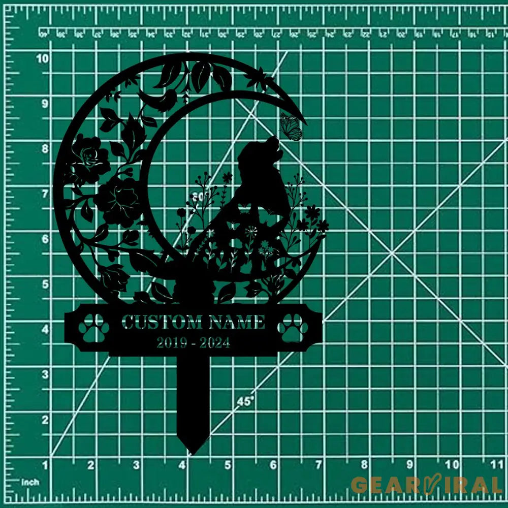 Memorial Dog Loss With Moon Sign Memorial Dog Metal Stake Personalized Dog Garden Sign Pet Loss Gift Garden Decor