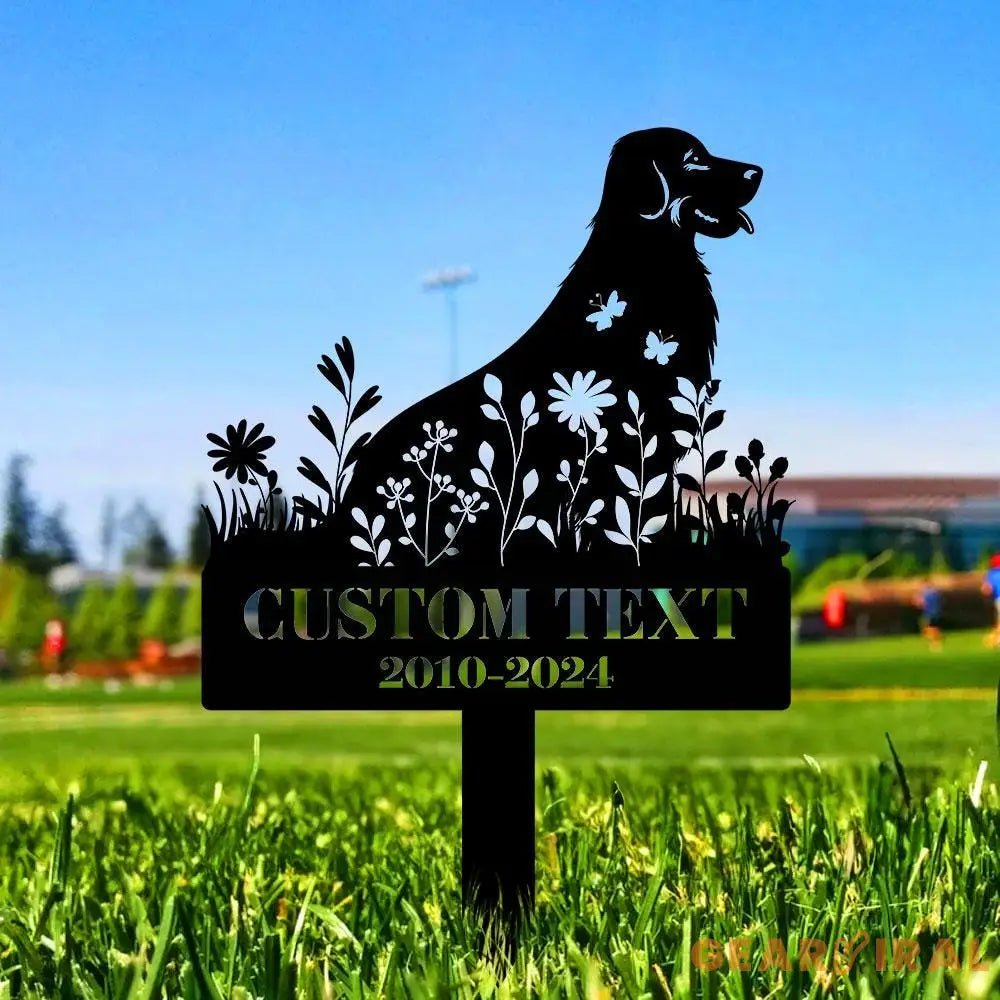 Memorial Dog Name and Year Metal Sign - Personalized Monogram Dog Shape Metal Stake - Custom Garden Decor- Garden Dog