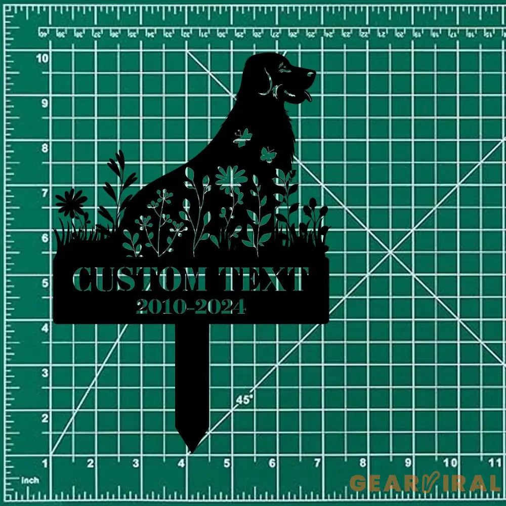 Memorial Dog Name and Year Metal Sign - Personalized Monogram Dog Shape Metal Stake - Custom Garden Decor- Garden Dog