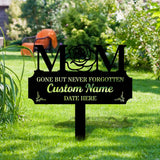 Memorial Mom Remembering Plaque with Stake, Personalized Metal Garden Marker, Memorial Metal Sign, Sympathy Gift, Grave Marker