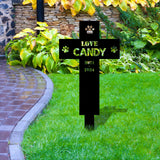 Memorial Paw Metal Sign - Personalized Memorial Stake - Grave Marker, Personalized Garden Sign,  Remembrance Stake, Sympathy
