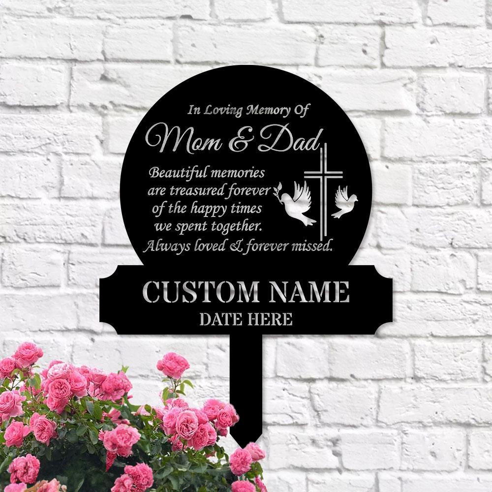 Memorial Remembering Plaque with Stake, Personalized Metal Garden Marker, Memorial Metal Sign, Sympathy Gift, Grave Marker, Memorial Stake