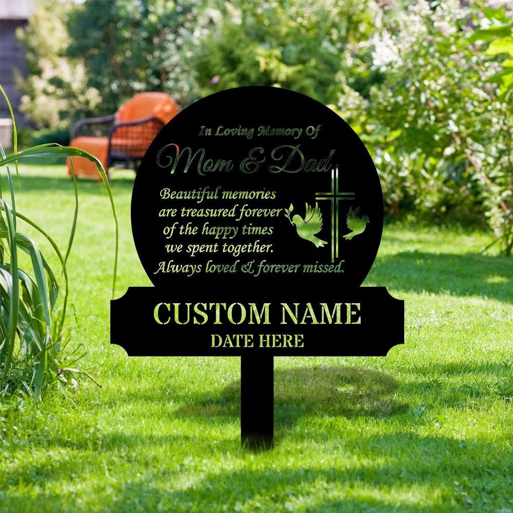 Memorial Remembering Plaque with Stake, Personalized Metal Garden Marker, Memorial Metal Sign, Sympathy Gift, Grave Marker, Memorial Stake