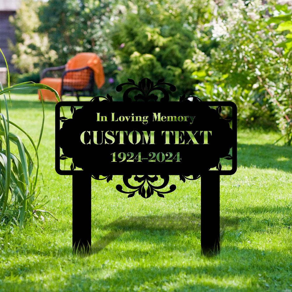 Memorial Remembering Plaque with Stake, Personalized Metal Garden Marker, Memorial Metal Sign, Sympathy Gift, Grave Marker, Memorial Stake