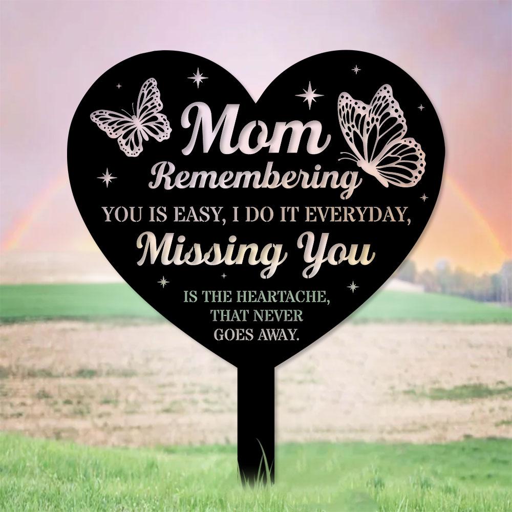 Memorial Remembering Plaque with Stake, Personalized Metal Garden Marker, Memorial Metal Sign, Sympathy Gift, Grave Marker, Memorial Stake