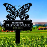 Memorial Remembering Plaque with Stake, Personalized Metal Garden Marker, Memorial Metal Sign, Sympathy Gift, Grave Marker, Memorial Stake