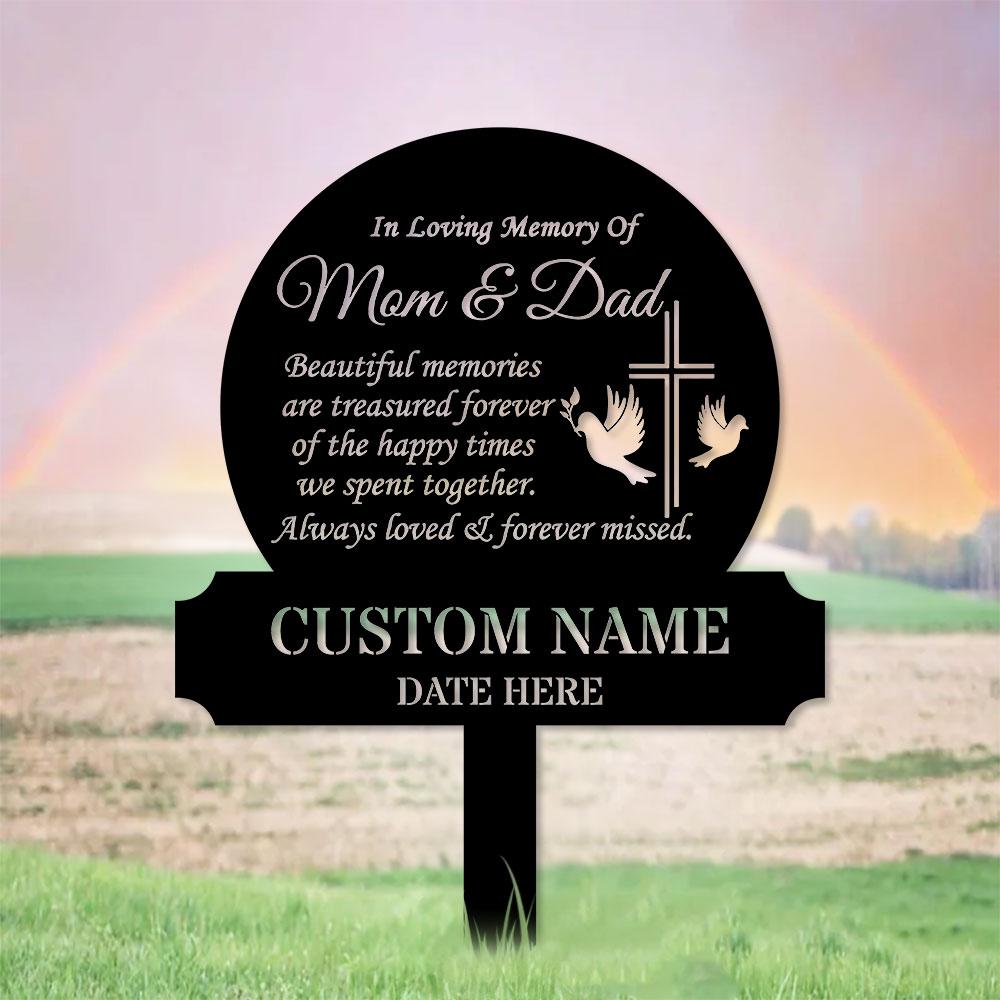 Memorial Remembering Plaque with Stake, Personalized Metal Garden Marker, Memorial Metal Sign, Sympathy Gift, Grave Marker, Memorial Stake