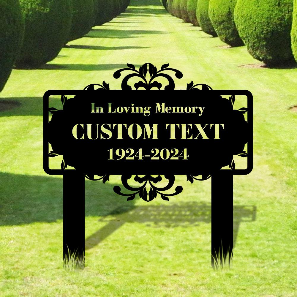 Memorial Remembering Plaque with Stake, Personalized Metal Garden Marker, Memorial Metal Sign, Sympathy Gift, Grave Marker, Memorial Stake