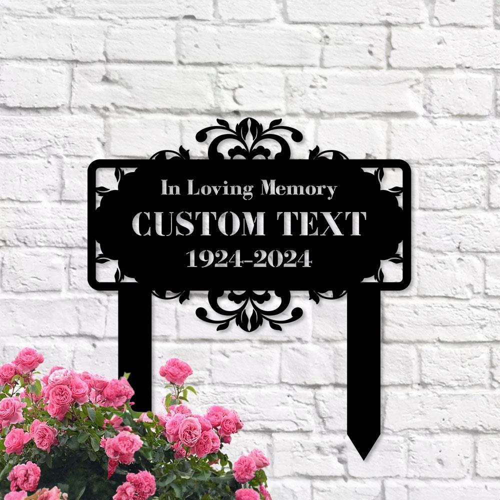 Memorial Remembering Plaque with Stake, Personalized Metal Garden Marker, Memorial Metal Sign, Sympathy Gift, Grave Marker, Memorial Stake