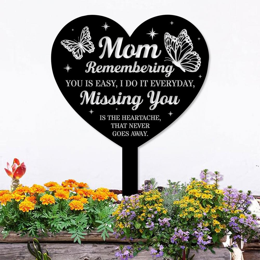 Memorial Remembering Plaque with Stake, Personalized Metal Garden Marker, Memorial Metal Sign, Sympathy Gift, Grave Marker, Memorial Stake