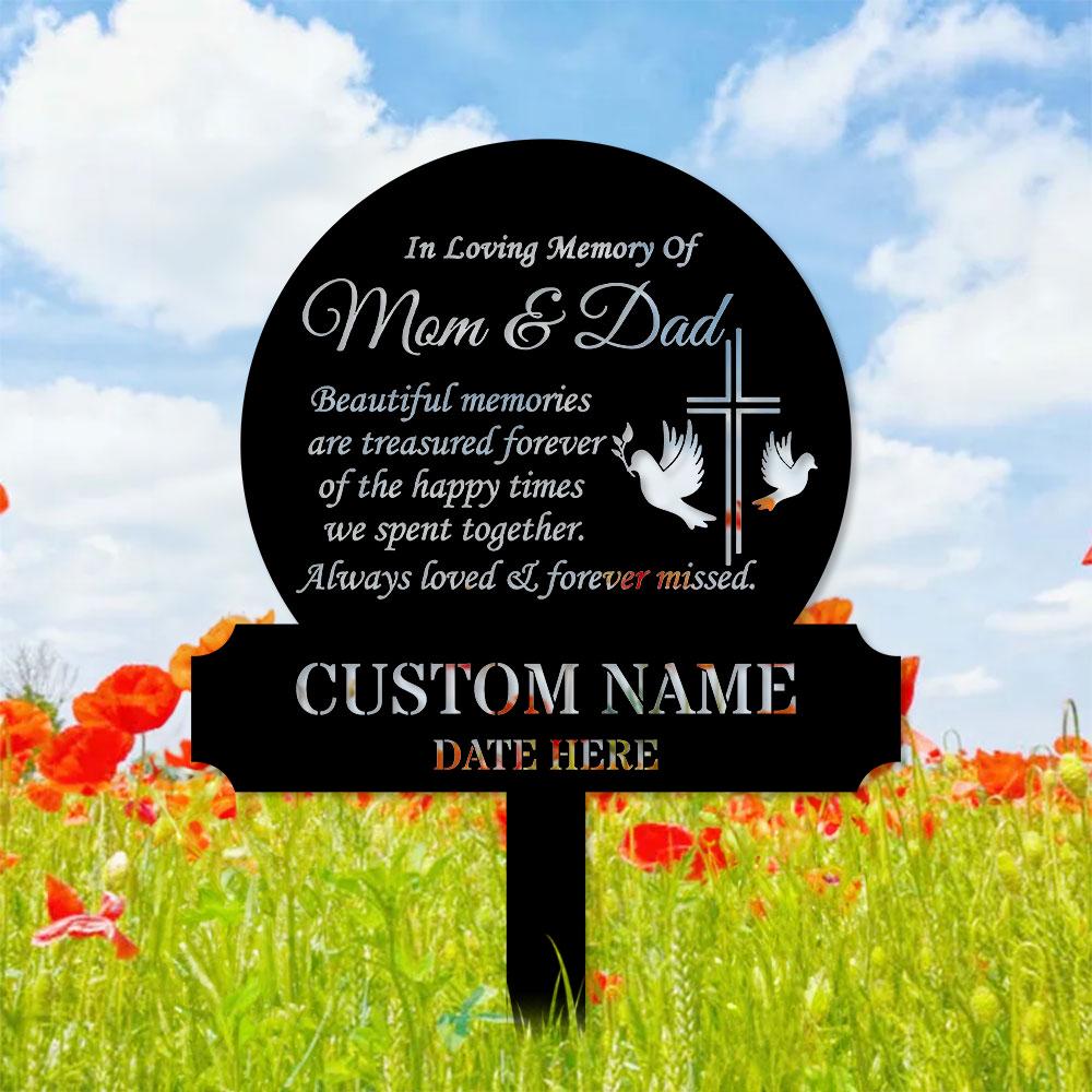 Memorial Remembering Plaque with Stake, Personalized Metal Garden Marker, Memorial Metal Sign, Sympathy Gift, Grave Marker, Memorial Stake