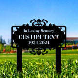 Memorial Remembering Plaque with Stake, Personalized Metal Garden Marker, Memorial Metal Sign, Sympathy Gift, Grave Marker, Memorial Stake