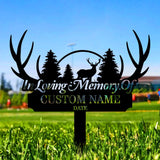 Memorial Remembering Plaque with Stake, Personalized Metal Garden Marker, Memorial Metal Sign, Sympathy Gift, Grave Marker, Memorial Stake