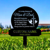 Memorial Remembering Plaque with Stake, Personalized Metal Garden Marker, Memorial Metal Sign, Sympathy Gift, Grave Marker, Memorial Stake