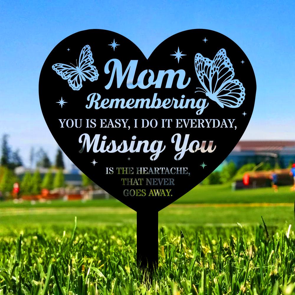Memorial Remembering Plaque with Stake, Personalized Metal Garden Marker, Memorial Metal Sign, Sympathy Gift, Grave Marker, Memorial Stake