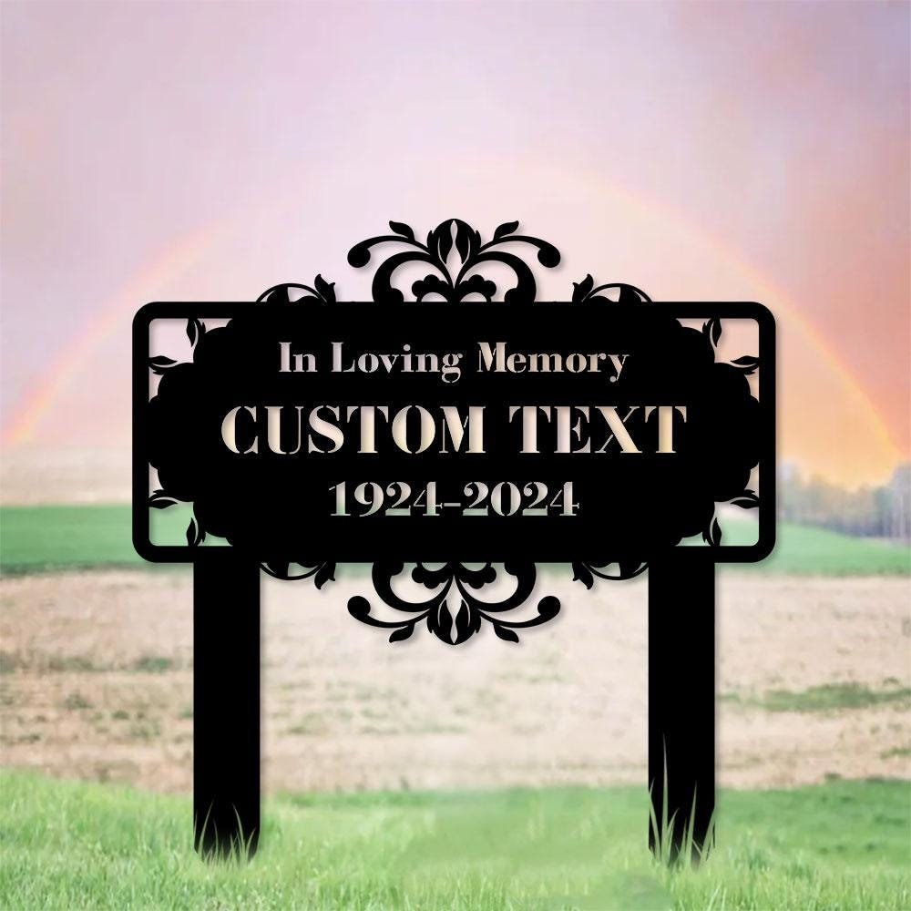 Memorial Remembering Plaque with Stake, Personalized Metal Garden Marker, Memorial Metal Sign, Sympathy Gift, Grave Marker, Memorial Stake