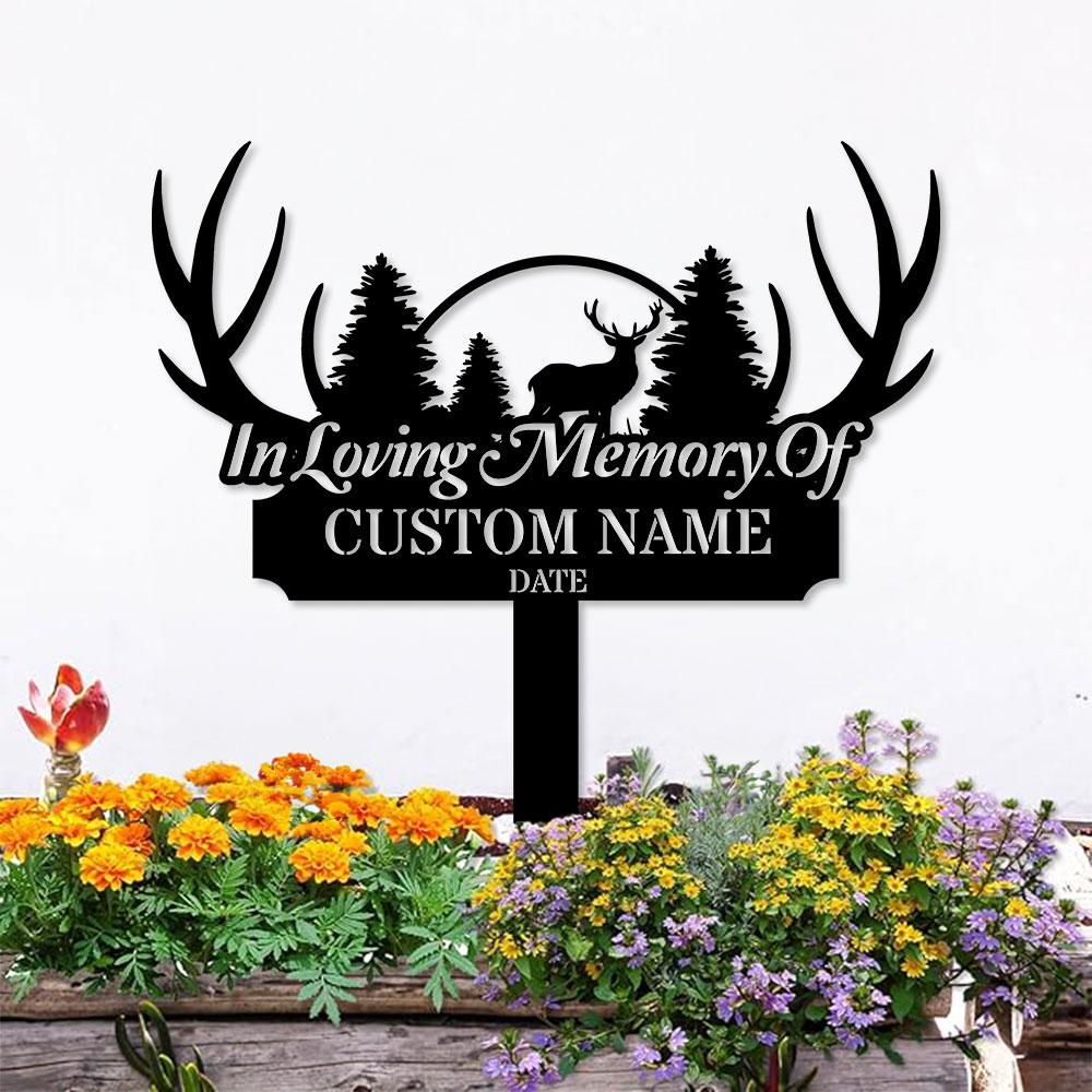 Memorial Remembering Plaque with Stake, Personalized Metal Garden Marker, Memorial Metal Sign, Sympathy Gift, Grave Marker, Memorial Stake