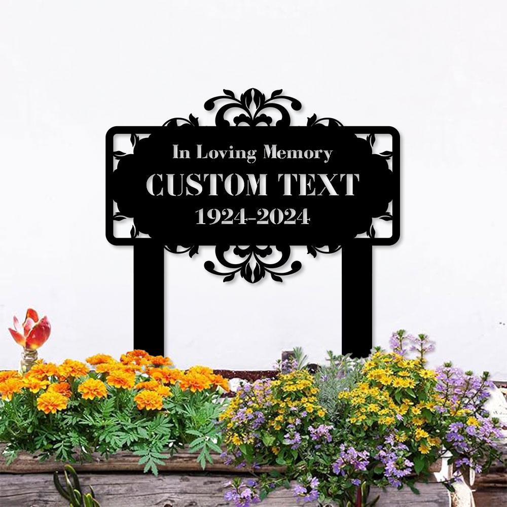 Memorial Remembering Plaque with Stake, Personalized Metal Garden Marker, Memorial Metal Sign, Sympathy Gift, Grave Marker, Memorial Stake