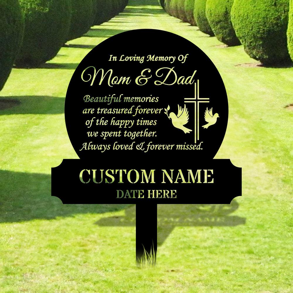Memorial Remembering Plaque with Stake, Personalized Metal Garden Marker, Memorial Metal Sign, Sympathy Gift, Grave Marker, Memorial Stake