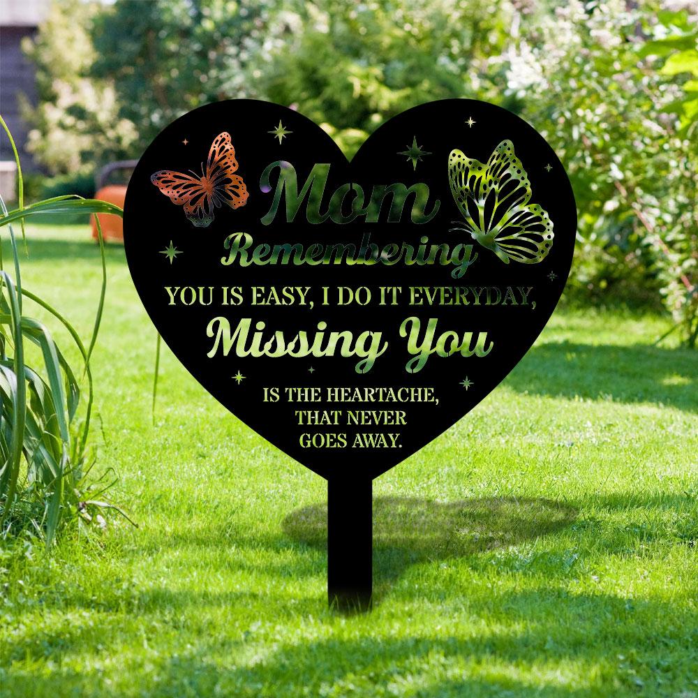Memorial Remembering Plaque with Stake, Personalized Metal Garden Marker, Memorial Metal Sign, Sympathy Gift, Grave Marker, Memorial Stake
