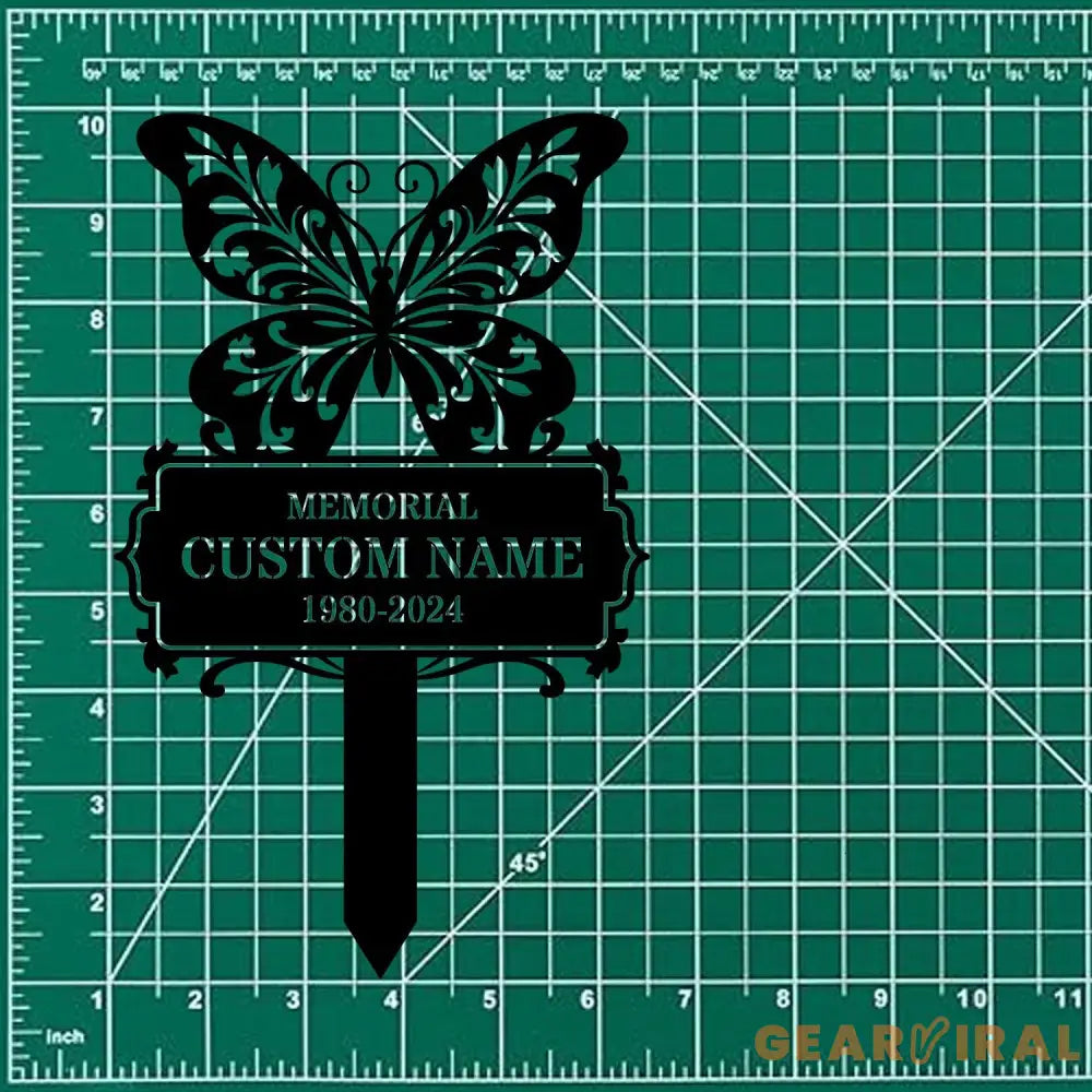 Memorial Remembering Plaque with Stake Personalized Metal Garden Marker Memorial Metal Sign Sympathy Gift Grave Marker