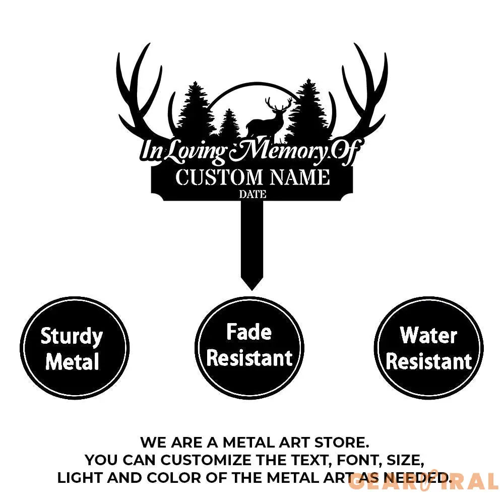 Memorial Remembering Plaque with Stake Personalized Metal Garden Marker Memorial Metal Sign Sympathy Gift Grave Marker