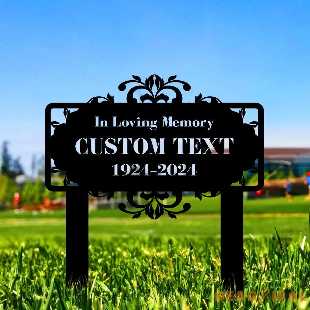 Memorial Remembering Plaque with Stake Personalized Metal Garden Marker Memorial Metal Sign Sympathy Gift Grave Marker