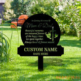 Memorial Remembering Plaque with Stake Personalized Metal Garden Marker Memorial Metal Sign Sympathy Gift Grave Marker