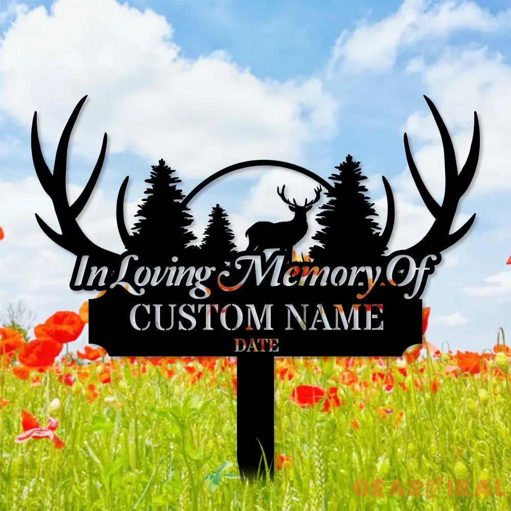 Memorial Remembering Plaque with Stake Personalized Metal Garden Marker Memorial Metal Sign Sympathy Gift Grave Marker