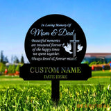 Memorial Remembering Plaque with Stake Personalized Metal Garden Marker Memorial Metal Sign Sympathy Gift Grave Marker