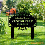 Memorial Remembering Plaque with Stake Personalized Metal Garden Marker Memorial Metal Sign Sympathy Gift Grave Marker