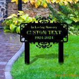 Memorial Remembering Plaque with Stake Personalized Metal Garden Marker Memorial Metal Sign Sympathy Gift Grave Marker