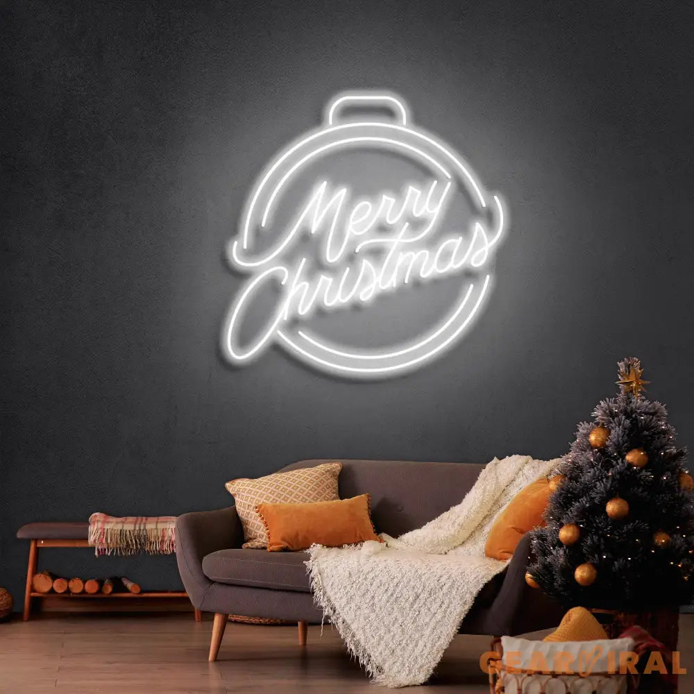 Merry Christmas Ball Neon Sign