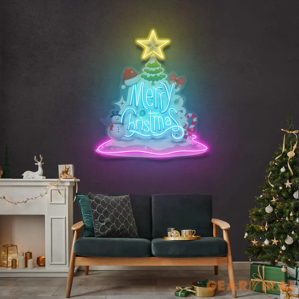 Merry Christmas LED Neon Acrylic Artwork