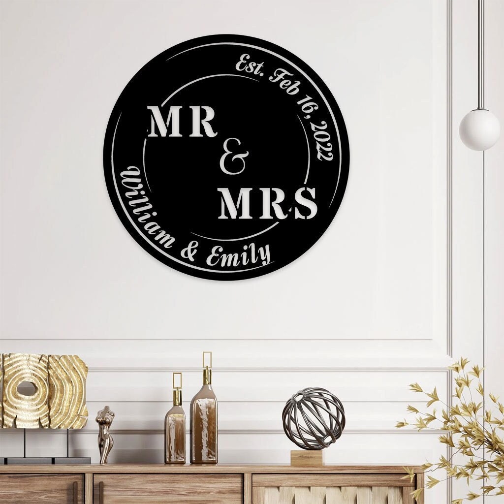 Metal Anniversary Sign, Personalized Wedding Anniversary Gift For Couple, Gift For Parents,Year Anniversary Sign,Metal Wall Art, Couple Gift