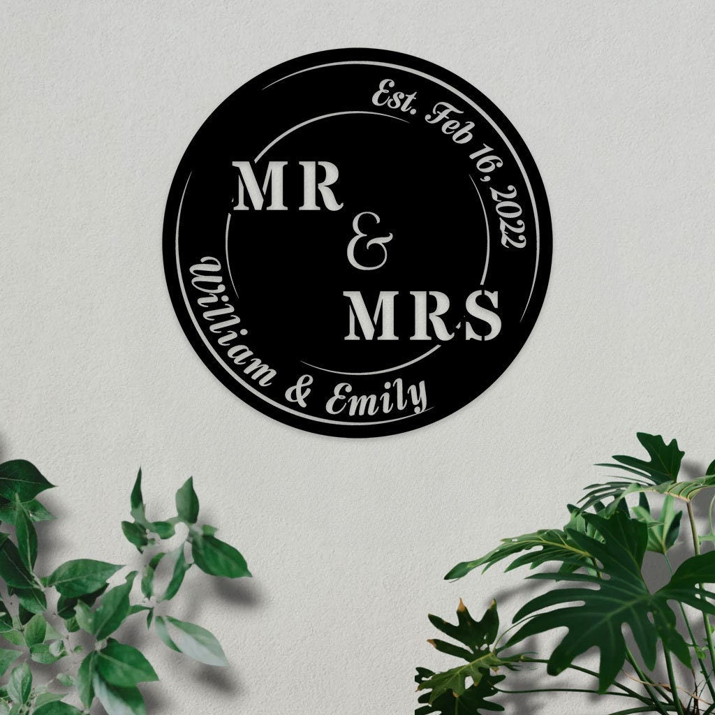 Metal Anniversary Sign, Personalized Wedding Anniversary Gift For Couple, Gift For Parents,Year Anniversary Sign,Metal Wall Art, Couple Gift