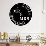 Metal Anniversary Sign Personalized Wedding Anniversary Gift For Couple Gift For Parents,Year Anniversary Sign,Metal