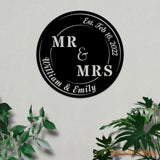 Metal Anniversary Sign Personalized Wedding Anniversary Gift For Couple Gift For Parents,Year Anniversary Sign,Metal
