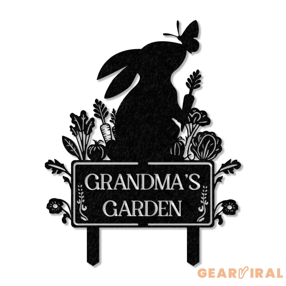 Metal Custom Name Rabbit Garden Stake Bunny Garden Sign Gardeners Gift Yard Sign Gift for Mom Grandma