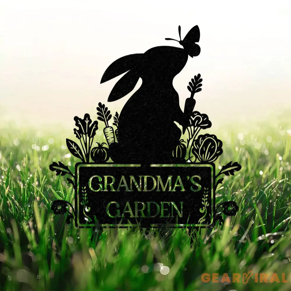 Metal Custom Name Rabbit Garden Stake Bunny Garden Sign Gardeners Gift Yard Sign Gift for Mom Grandma
