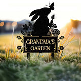 Metal Custom Name Rabbit Garden Stake Bunny Garden Sign Gardeners Gift Yard Sign Gift for Mom Grandma