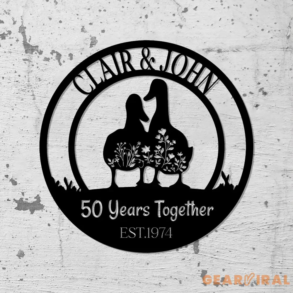 Metal Duck House Sign Led Light Personalized Duck Couple Decor Duck Farm Sign Farmhouse Decor - Gearviral